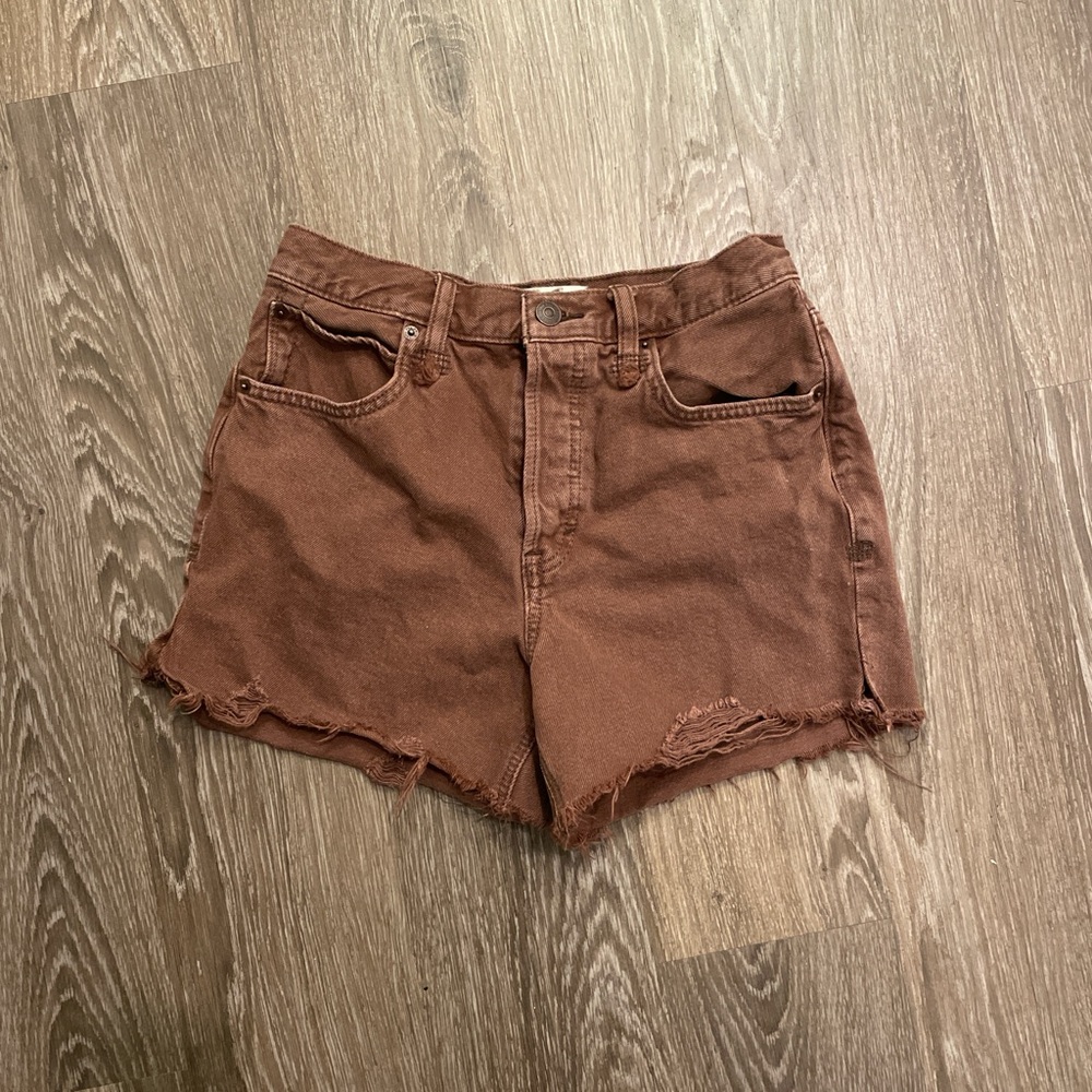 Free People Brown Denim Shorts size 26